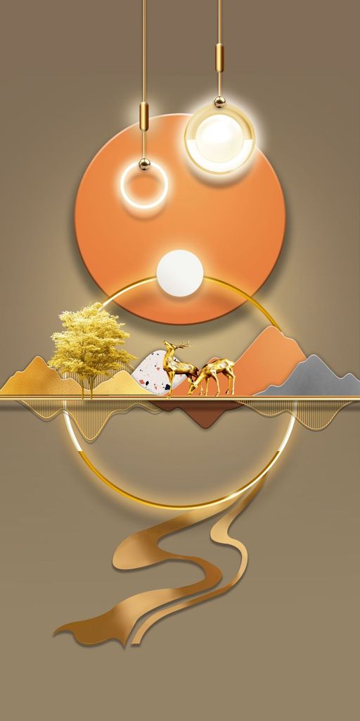 463 - TRANH TREO HÀNH LANG LỐI ĐI - TRANH TRANG TRÍ - TRANH TRANH HƯƠU TÀI LỘC HIỆN ĐẠI | MÃ xg-6673