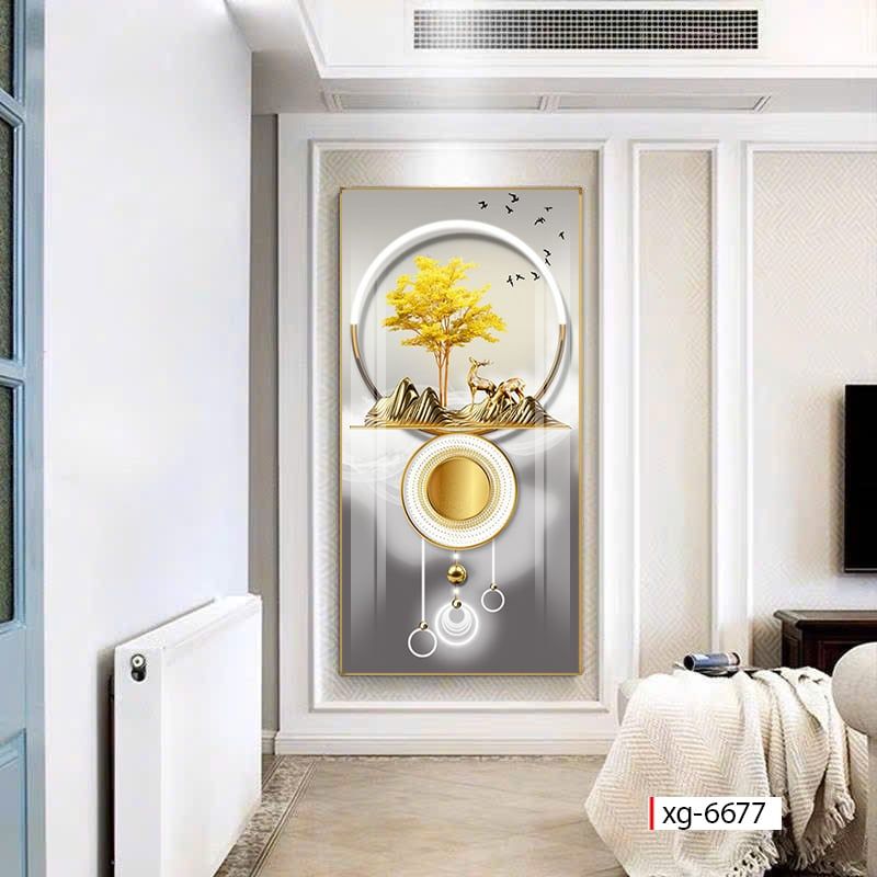 BST168 - TRANH TREO TƯỜNG HÀNH LANG - TRANH TREO TƯỜNG HIỆN ĐẠI HUƠU TÀI LỘC