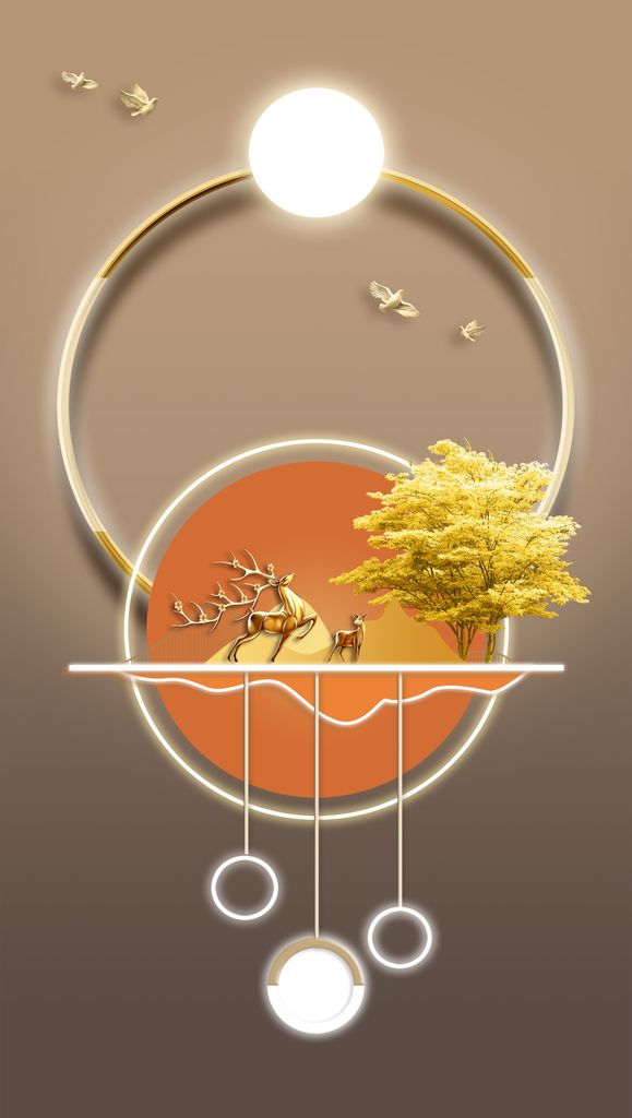 460 - TRANH TREO HÀNH LANG LỐI ĐI - TRANH TRANG TRÍ - TRANH TRANH HƯƠU TÀI LỘC HIỆN ĐẠI | MÃ xg-6678