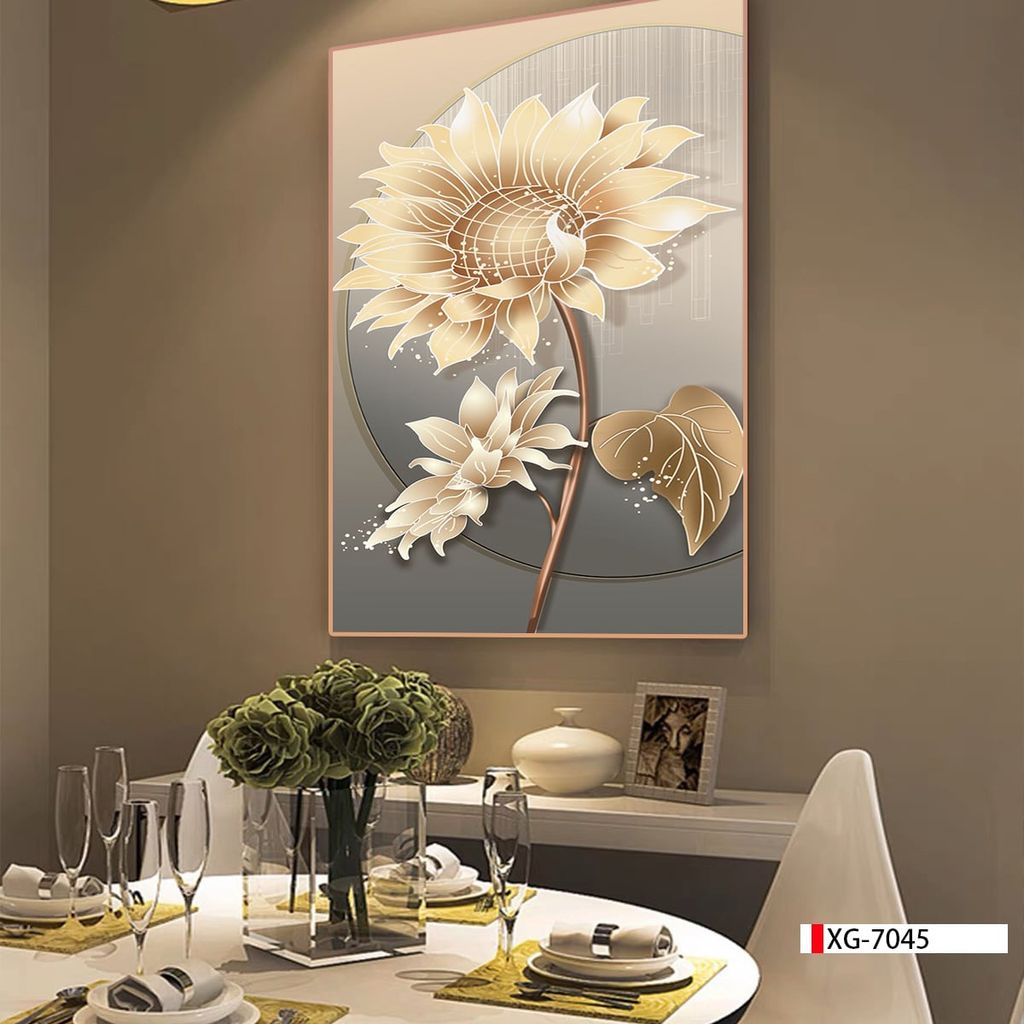 TRANH TREO CẦU THANG HÀNH LANG LỐI ĐI - TRANH TRANG TRÍ - TRANH TREO TƯỜNG HOA3D - KIỂU TRANH ĐƠN DỌC | MÃ XG-7045