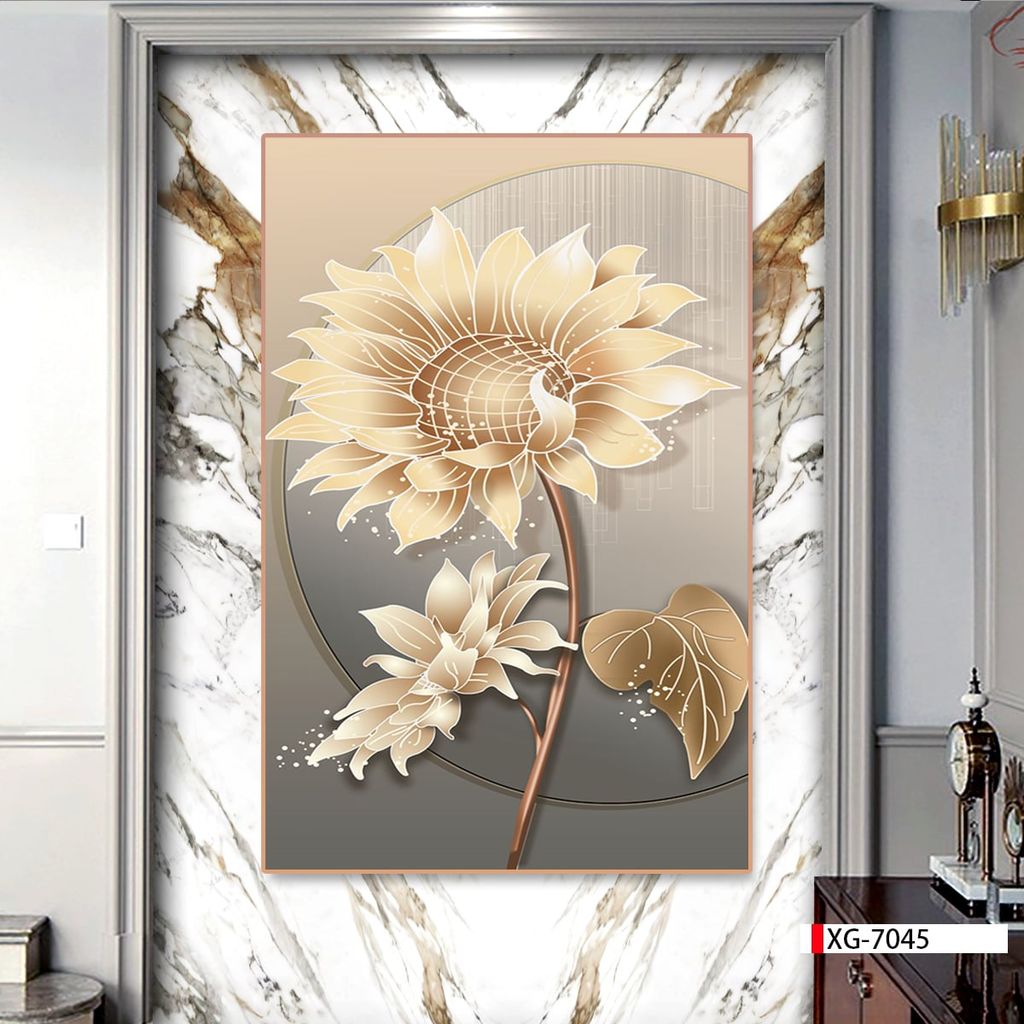 TRANH TREO CẦU THANG HÀNH LANG LỐI ĐI - TRANH TRANG TRÍ - TRANH TREO TƯỜNG HOA3D - KIỂU TRANH ĐƠN DỌC | MÃ XG-7045