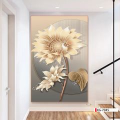 TRANH TREO CẦU THANG HÀNH LANG LỐI ĐI - TRANH TRANG TRÍ - TRANH TREO TƯỜNG HOA3D - KIỂU TRANH ĐƠN DỌC | MÃ XG-7045