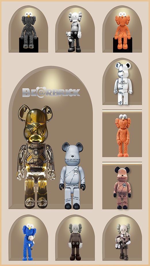 TRANH TREO NHÀ HÀNG, KHÁCH SẠN - CẦU THANG LỐI ĐI - TRANH KAW và BEARBRICK | MÃ XG-7179