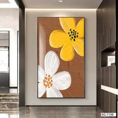 BST93 - TRANH TREO TƯỜNG - TRANG TRÍ HÀNH LANG, SẢNH, LỐI ĐI - CHỦ ĐỀ TRANH HOA 3D, BÌNH HOA - TRANH ĐƠN DỌC