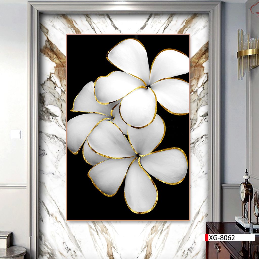 TRANH TREO TƯỜNG - TRANG TRÍ PHÒNG ĂN - PHÒNG NGỦ - CHỦ ĐỀ HOA 3D | MÃ XG-8062