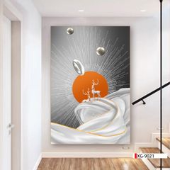 TRANH TREO TƯỜNG PHÒNG KHÁCH - PHÒNG ĂN - SẢNH LỐI ĐI - TRANH HƯƠU TÀI LỘC | MÃ XG-9021