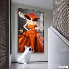 BST79 - TRANH TREO TƯỜNG - TRANG TRÍ HÀNH LANG, SẢNH, LỐI ĐI - CHỦ ĐỀ CÔ GÁI NGHỆ THUẬT - TRANH ĐƠN DỌC