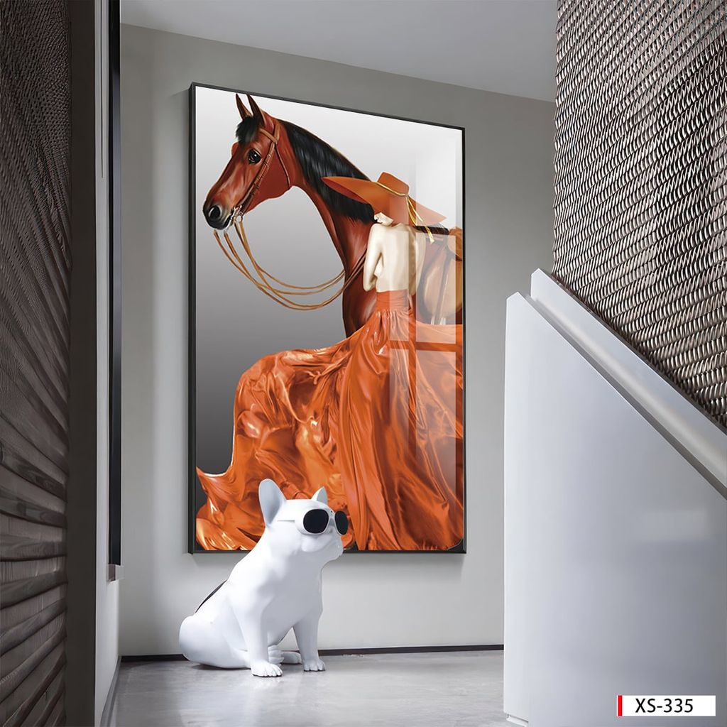 BST79 - TRANH TREO TƯỜNG - TRANG TRÍ HÀNH LANG, SẢNH, LỐI ĐI - CHỦ ĐỀ CÔ GÁI NGHỆ THUẬT - TRANH ĐƠN DỌC