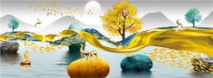 335 - TRANH TREO PHÒNG KHÁCH HIỆN ĐẠI - TRANH TRANG TRÍ - TRANH TREO TƯỜNG HƯƠU TÀI LỘC - KIỂU TRANH LIỀN KHỔ | MÃ Y-157
