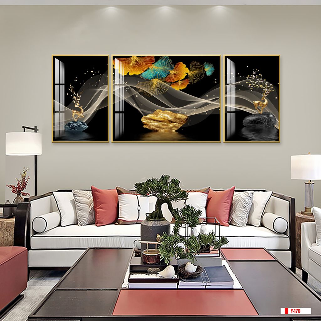 TRANH TREO TƯỜNG PHÒNG KHÁCH - TRANH HƯƠU TÀI LỘC | MÃ Y-170