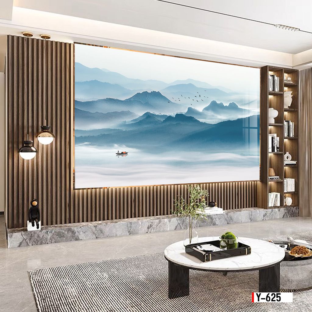 TRANH PVC ỐP TƯỜNG -TRANG TRÍ PHÒNG KHÁCH - NHÀ HÀNG - QUẦY LỄ TÂN - TRANH VÂN ĐÁ PHONG CẢNH | MÃ Y-625
