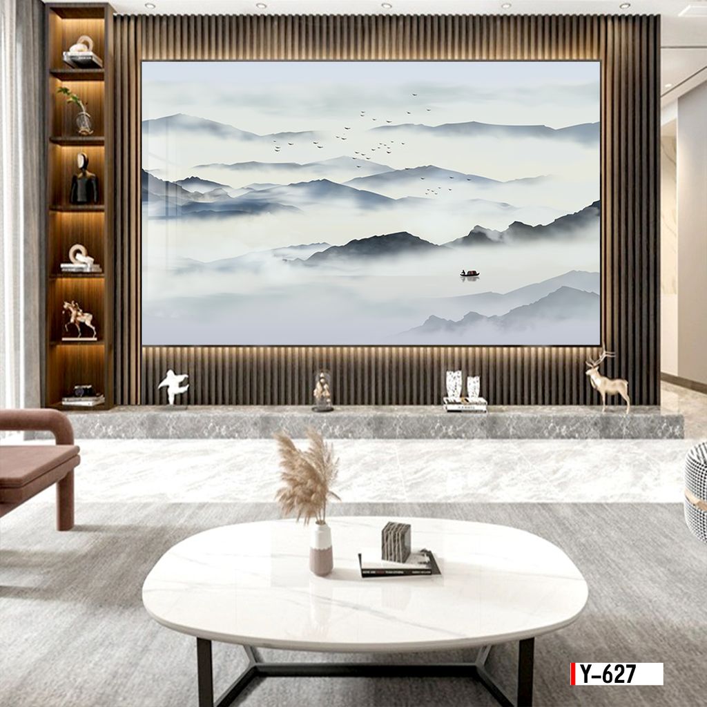 TRANH PVC ỐP TƯỜNG -TRANG TRÍ PHÒNG KHÁCH - NHÀ HÀNG - QUẦY LỄ TÂN - TRANH VÂN ĐÁ PHONG CẢNH | MÃ Y-627