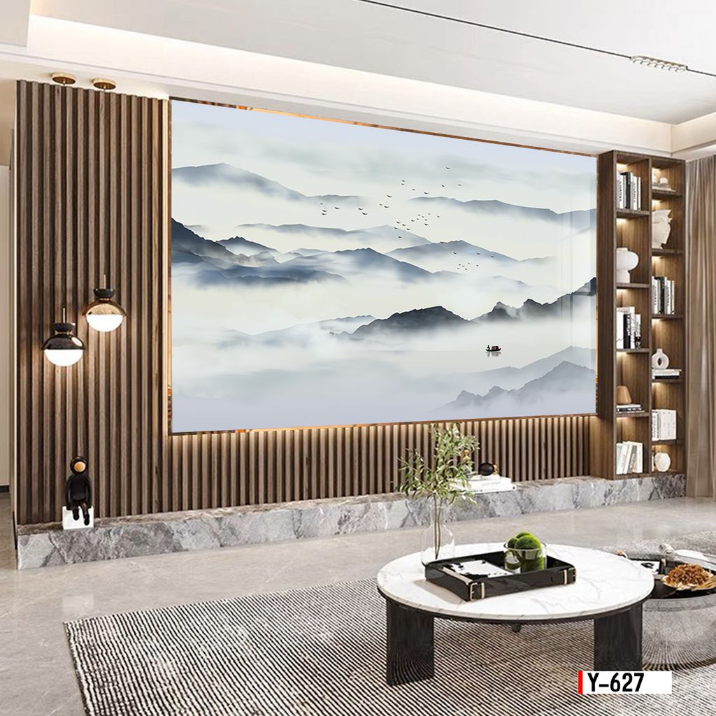 TRANH PVC ỐP TƯỜNG -TRANG TRÍ PHÒNG KHÁCH - NHÀ HÀNG - QUẦY LỄ TÂN - TRANH VÂN ĐÁ PHONG CẢNH | MÃ Y-627