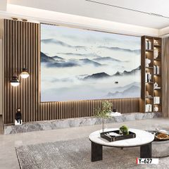 TRANH PVC ỐP TƯỜNG -TRANG TRÍ PHÒNG KHÁCH - NHÀ HÀNG - QUẦY LỄ TÂN - TRANH VÂN ĐÁ PHONG CẢNH | MÃ Y-627