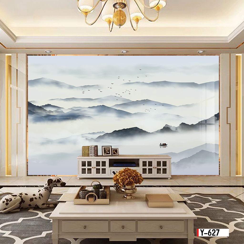 TRANH PVC ỐP TƯỜNG -TRANG TRÍ PHÒNG KHÁCH - NHÀ HÀNG - QUẦY LỄ TÂN - TRANH VÂN ĐÁ PHONG CẢNH | MÃ Y-627