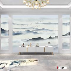 TRANH PVC ỐP TƯỜNG -TRANG TRÍ PHÒNG KHÁCH - NHÀ HÀNG - QUẦY LỄ TÂN - TRANH VÂN ĐÁ PHONG CẢNH | MÃ Y-627