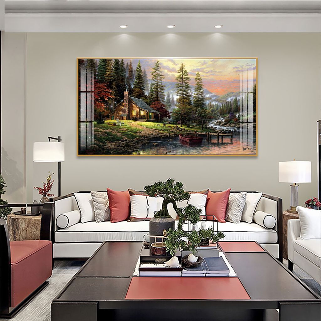 BST56 - TRANH TREO TƯỜNG - PHÒNG KHÁCH, SAU SOFA - TRANH PHONG CẢNH THIÊN NHIÊN - KHỔ LỚN