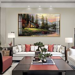 BST56 - TRANH TREO TƯỜNG - PHÒNG KHÁCH, SAU SOFA - TRANH PHONG CẢNH THIÊN NHIÊN - KHỔ LỚN