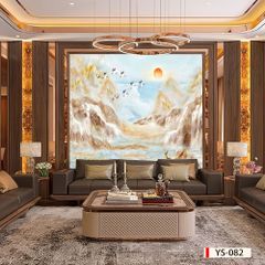 889 - TẤM ỐP TƯỜNG PVC - VÁCH TRANG TRÍ - TẤM ỐP TRANG TRÍ PHÒNG KHÁCH, VÁCH TIVI - TẤM ỐP VÂN ĐÁ PHONG CẢNH | MÃ YS-082