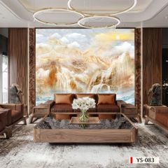 BST156 -  TRANH PVC ỐP TƯỜNG - PHÒNG KHÁCH VÁCH TIVI- VÁCH TRANG TRÍ - TẤM ỐP VÂN ĐÁ PHONG CẢNH - KHỔ LỚN