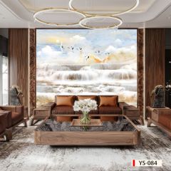 891 - TẤM ỐP TƯỜNG PVC - VÁCH TRANG TRÍ - TẤM ỐP TRANG TRÍ PHÒNG KHÁCH, VÁCH TIVI - TẤM ỐP VÂN ĐÁ PHONG CẢNH | MÃ YS-084