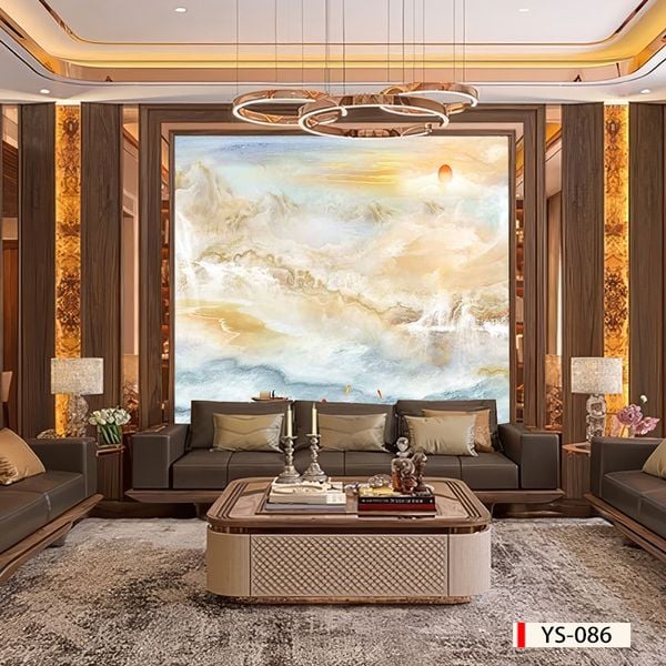 893 - TẤM ỐP TƯỜNG PVC - VÁCH TRANG TRÍ - TẤM ỐP TRANG TRÍ PHÒNG KHÁCH, VÁCH TIVI - TẤM ỐP VÂN ĐÁ PHONG CẢNH | MÃ YS-086