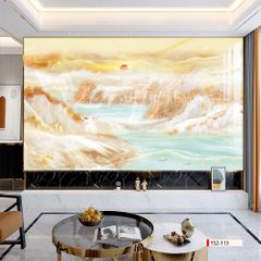 BST122 - TRANH PVC ỐP TƯỜNG - PHÒNG KHÁCH VÁCH TIVI - TRANH VÂN ĐÁ PHONG CẢNH - KHỔ LỚN