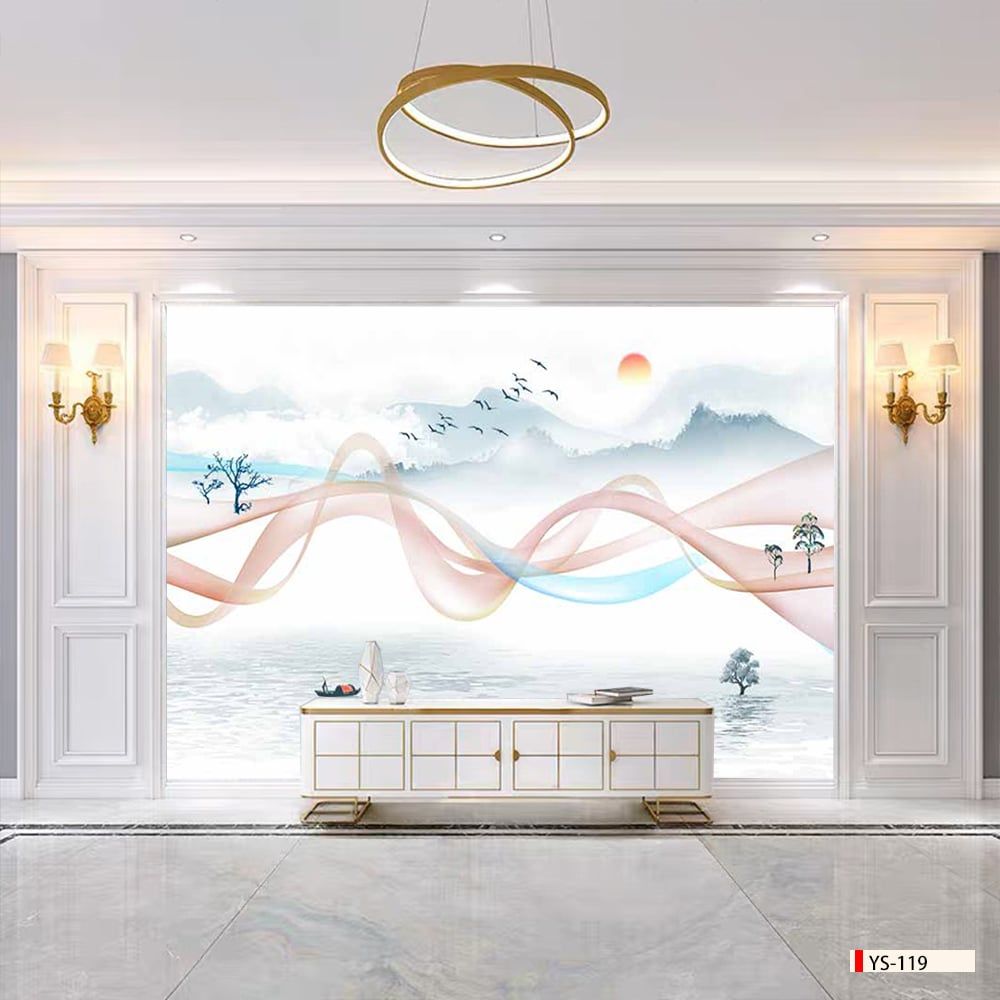 BST160 - TẤM ỐP VÂN ĐÁ HIỆN ĐẠI KẾT HỢP - VÁCH TIVI, PHÒNG KHÁCH