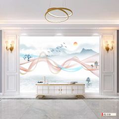 BST160 - TẤM ỐP VÂN ĐÁ HIỆN ĐẠI KẾT HỢP - VÁCH TIVI, PHÒNG KHÁCH