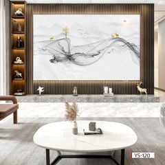 201 TẤM PVC ỐP TƯỜNG - TẤM ỐP TRANG TRÍ PHÒNG KHÁCH, VÁCH TIVI - TẤM ỐP VÂN ĐÁ HIỆN ĐẠI KẾT HỢP | MÃ YS-120
