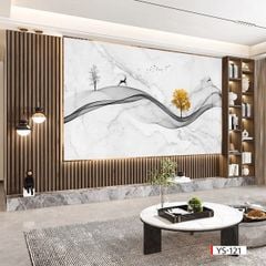 202 TẤM PVC ỐP TƯỜNG - TẤM ỐP TRANG TRÍ PHÒNG KHÁCH, VÁCH TIVI - TẤM ỐP VÂN ĐÁ HIỆN ĐẠI TRỪU TƯỢNG| MÃ YS-121