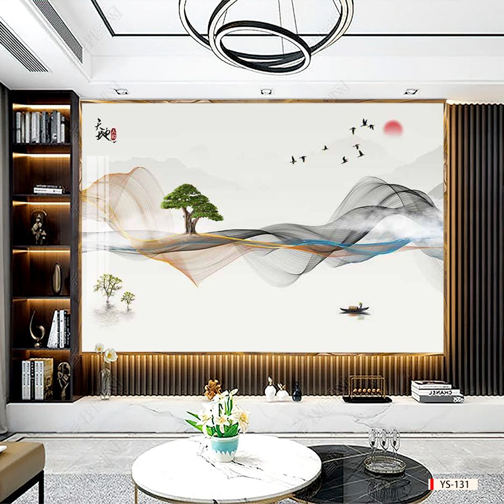 BST165- TẤM ỐP PVC VÂN ĐÁ HIỆN ĐẠI KẾT HỢP - TẤM ỐP VÁCH TIVI, PHÒNG KHÁCH