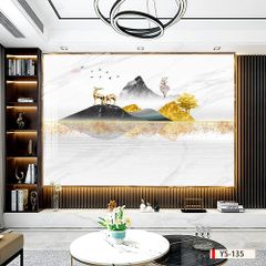 486 - TRANH VÂN ĐÁ TRỪU TƯỢNG - TẤM ỐP TRANG TRÍ PHÒNG KHÁCH, VÁCH TIVI - TẤM ỐP VÂN ĐÁ TRỪU TƯỢNG | MÃ YS-135