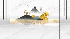 486 - TRANH VÂN ĐÁ TRỪU TƯỢNG - TẤM ỐP TRANG TRÍ PHÒNG KHÁCH, VÁCH TIVI - TẤM ỐP VÂN ĐÁ TRỪU TƯỢNG | MÃ YS-135