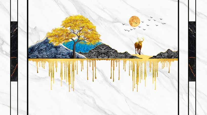 488 - TRANH VÂN ĐÁ TRỪU TƯỢNG - TẤM ỐP TRANG TRÍ PHÒNG KHÁCH, VÁCH TIVI - TẤM ỐP VÂN ĐÁ TRỪU TƯỢNG | MÃ YS-140