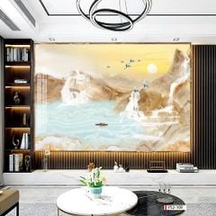 298 TẤM PVC ỐP TƯỜNG - TẤM ỐP TRANG TRÍ PHÒNG KHÁCH, VÁCH TIVI - TẤM ỐP VÂN ĐÁ PHONG CẢNH | MÃ YS2-109