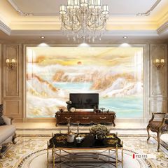 TRANH PVC ỐP TƯỜNG - VÁCH TRANG TRÍ QUẦY LỄ TÂN - TRANH VÂN ĐÁ PHONG CẢNH | MÃ YS2-115