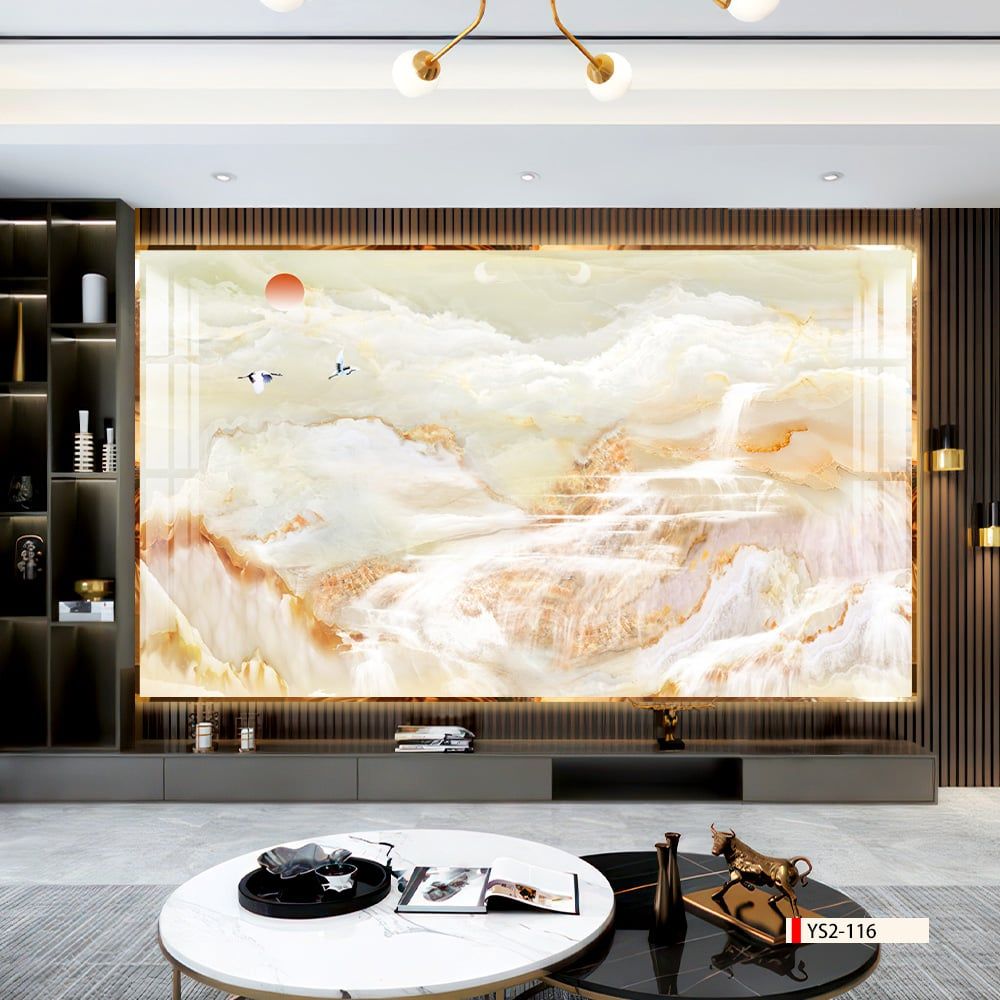 TRANH PVC ỐP TƯỜNG - VÁCH TRANG TRÍ SẢNH TIẾP KHÁCH - TRANH VÂN ĐÁ PHONG CẢNH | MÃ YS2-116