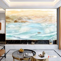 TRANH PVC ỐP TƯỜNG - VÁCH TRANG TRÍ SẢNH TIẾP KHÁCH - TRANH VÂN ĐÁ PHONG CẢNH | MÃ YS2-117