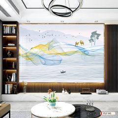 BST159 - TẤM ỐP VÂN ĐÁ HIỆN ĐẠI KẾT HỢP - VÁCH TIVI, PHÒNG KHÁCH