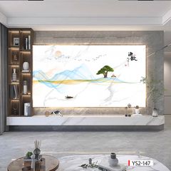 BST159 - TẤM ỐP VÂN ĐÁ HIỆN ĐẠI KẾT HỢP - VÁCH TIVI, PHÒNG KHÁCH