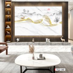 BST159 - TẤM ỐP VÂN ĐÁ HIỆN ĐẠI KẾT HỢP - VÁCH TIVI, PHÒNG KHÁCH