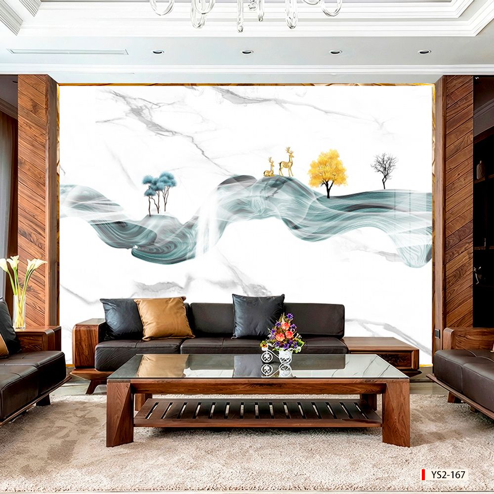 BST165- TẤM ỐP PVC VÂN ĐÁ HIỆN ĐẠI KẾT HỢP - TẤM ỐP VÁCH TIVI, PHÒNG KHÁCH