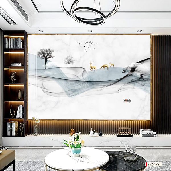 199 TẤM PVC ỐP TƯỜNG - TẤM ỐP TRANG TRÍ PHÒNG KHÁCH, VÁCH TIVI - TẤM ỐP VÂN ĐÁ HIỆN ĐẠI KẾT HỢP | MÃ ys2-172