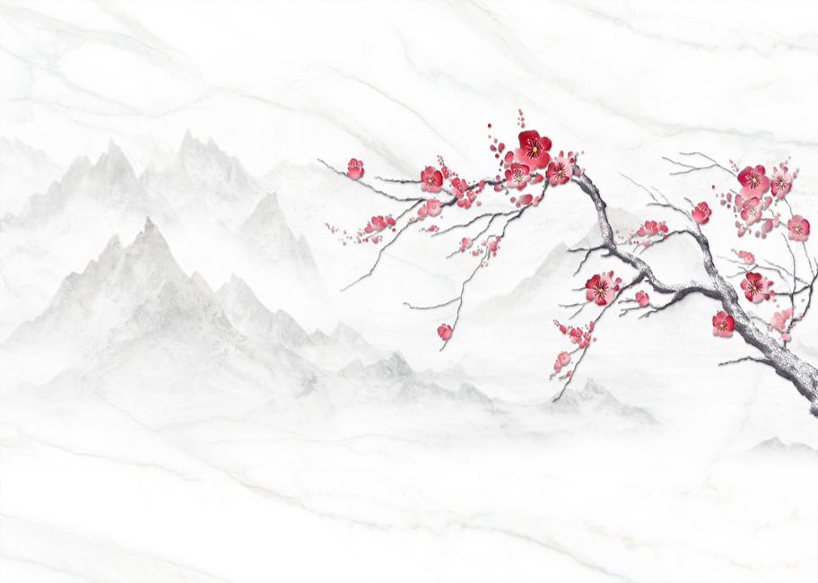 TRANH VẢI DÁN TƯỜNG 3D PHÒNG KHÁCH - TRANH HOA 3D | MÃ YS2-225