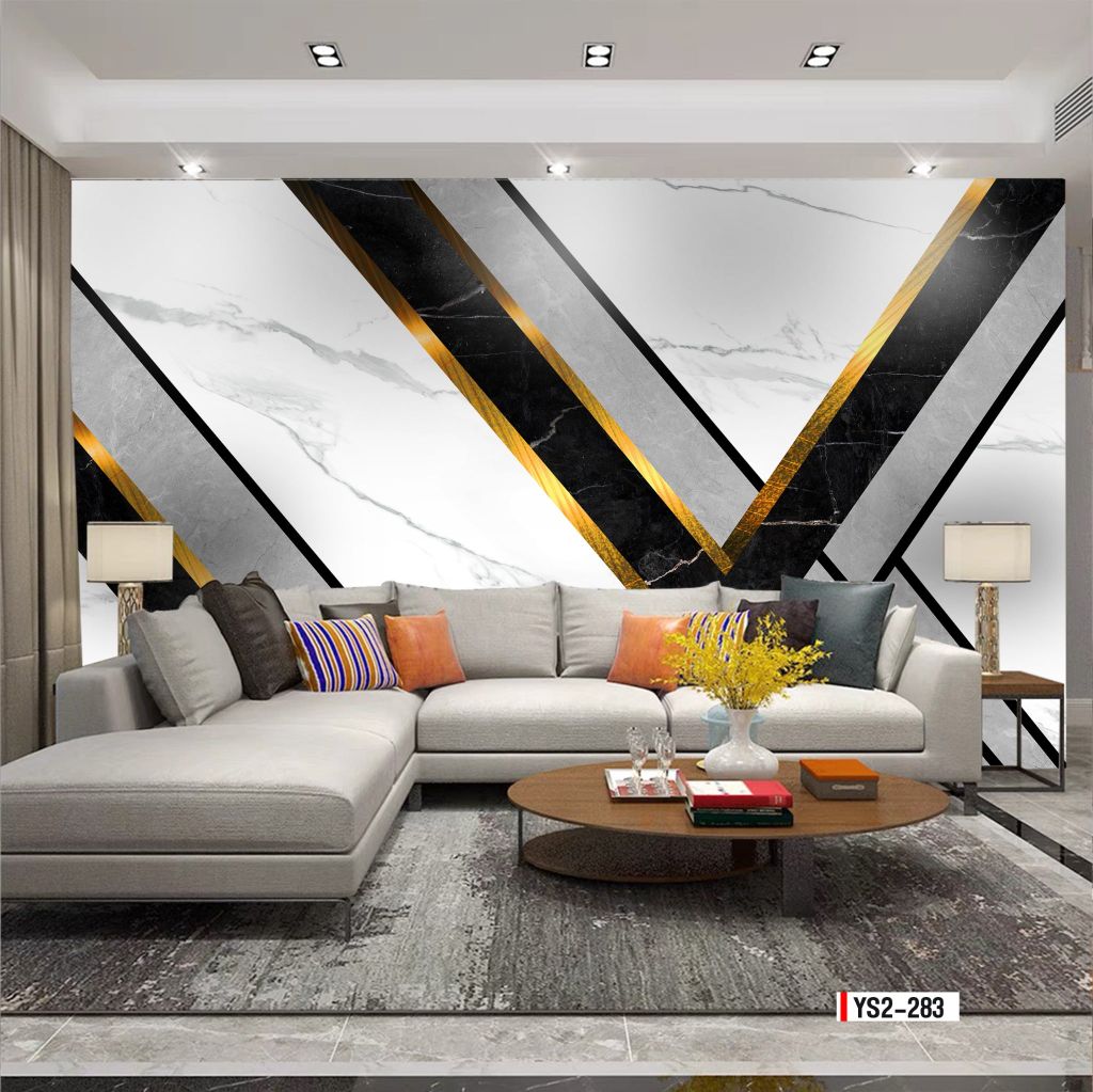 TRANH VẢI DÁN TƯỜNG 3D - PHÒNG NGỦ - TRANH VẢI HIỆN ĐẠI TRỪU TƯỢNG | MÃ YS2-283
