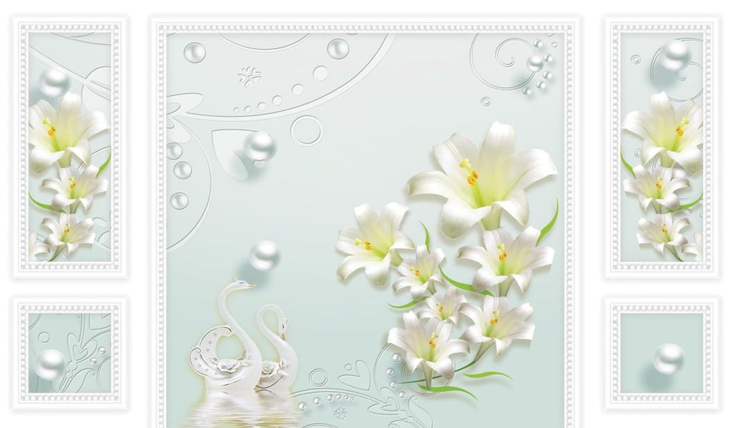 TRANH VẢI DÁN TƯỜNG 3D PHÒNG KHÁCH - TRANH VẢI TÂN CỔ ĐIỂN | MÃ YS2-330