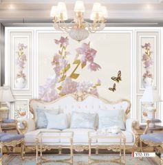 TRANH VẢI DÁN TƯỜNG 3D PHÒNG NGỦ - TRANH VẢI TÂN CỔ ĐIỂN | MÃ YS2-335