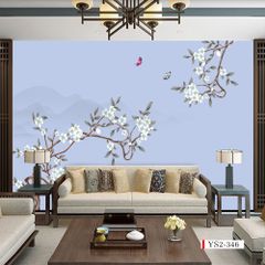 TRANH VẢI DÁN TƯỜNG 3D PHÒNG NGỦ, PHÒNG KHÁCH - TRANH DÁN TƯỜNG INDOCHINE | MÃ YS2-346