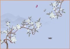 TRANH VẢI DÁN TƯỜNG 3D PHÒNG NGỦ, PHÒNG KHÁCH - TRANH DÁN TƯỜNG INDOCHINE | MÃ YS2-346